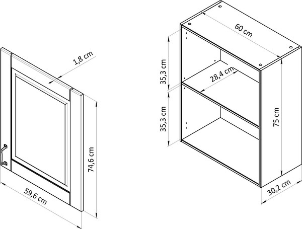 Шкаф навесной для кухни Dipriz Венесуэлла №4 1дв / Д.73073.1