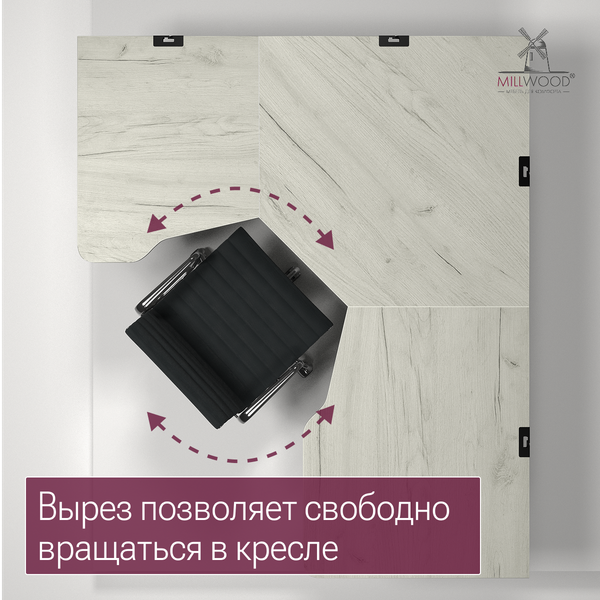 Компьютерный стол Millwood Турин угловой 150х180