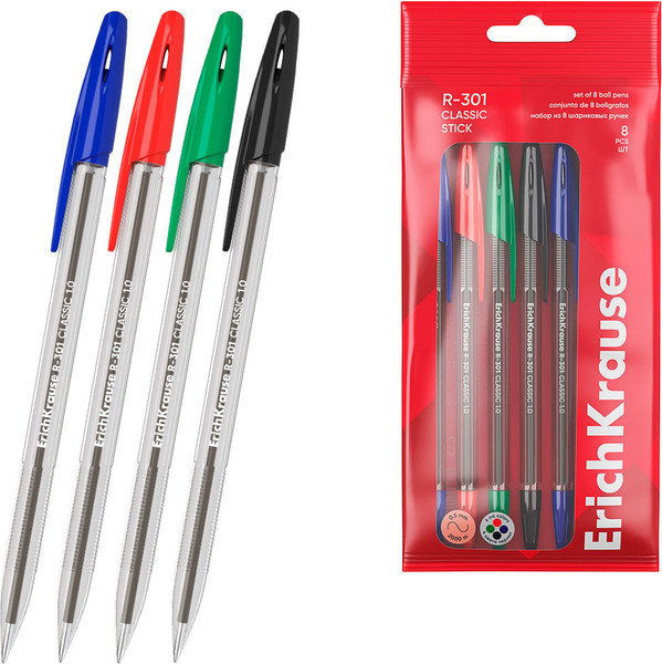Набор шариковых ручек Erich Krause R-301 Stick Classic / 64686