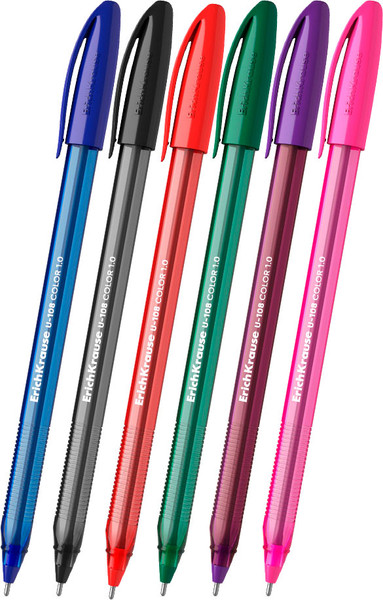 Набор шариковых ручек Erich Krause U-108 Stick Color / 61022 - фото