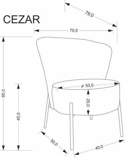 Кресло мягкое Halmar Cezar