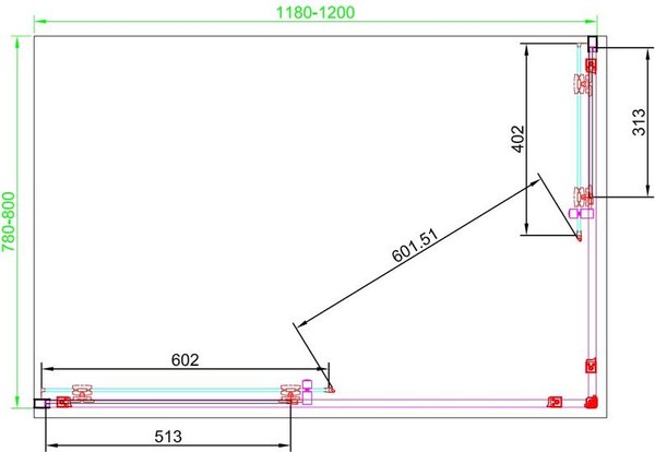 Душевой уголок Aquabath AB-04F-1280-2000