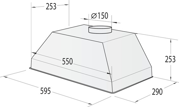 Вытяжка скрытая Gorenje BHI626E6B