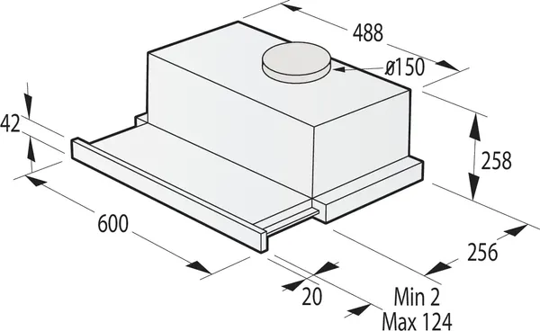 Вытяжка телескопическая Gorenje TH606E7B