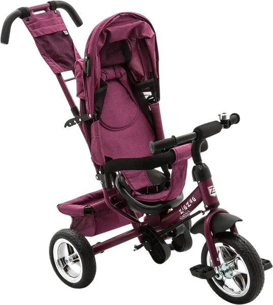 Трехколесный велосипед с ручкой ZigZag Classic 10/8 5588 / 33548 - фото