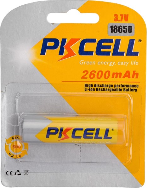 Аккумулятор Pkcell 18650 2600-1B