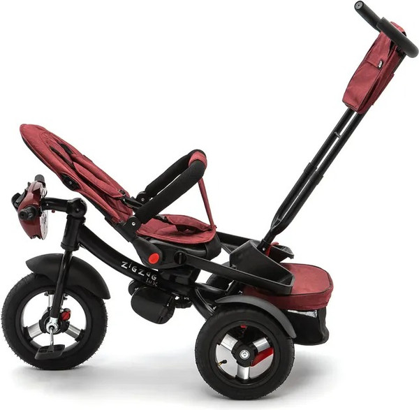 Трехколесный велосипед с ручкой ZigZag Lux 12/10 5099 / 33552