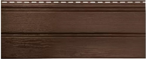 Сайдинг Альта-профиль Альта-Брус Премиум Орех темный 3000х250мм - фото