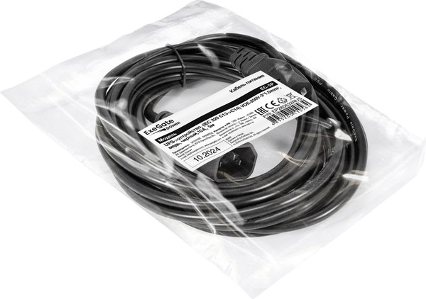 Кабель ExeGate Power EC-5P-C13-C14 3x1.0Cu / EP280632RUS