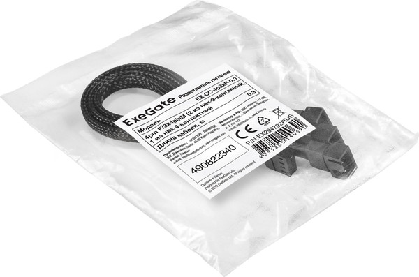 Кабель ExeGate EX-CC-4p3xF-0.3 / EX294792RUS
