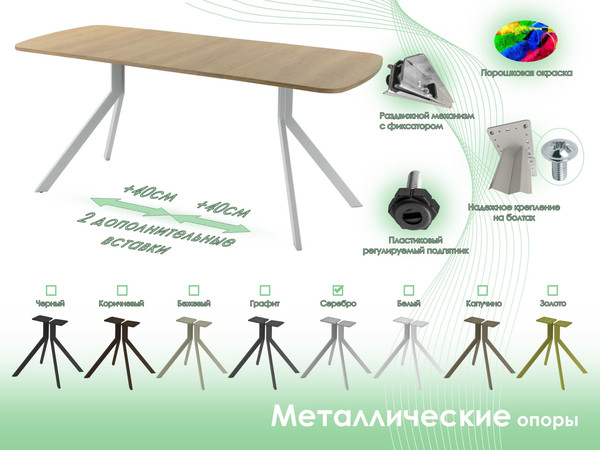 Обеденный стол AMC Elite Е18(1200) D2