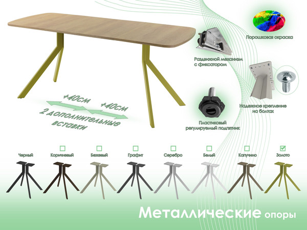 Обеденный стол AMC Elite Е18(1200) D2