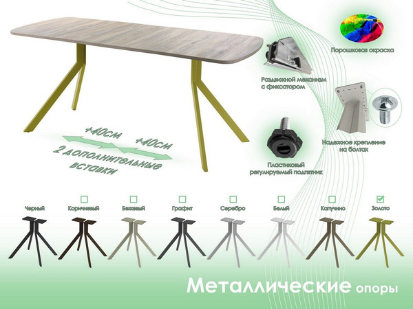 Обеденный стол AMC Elite Е18(1200) D2