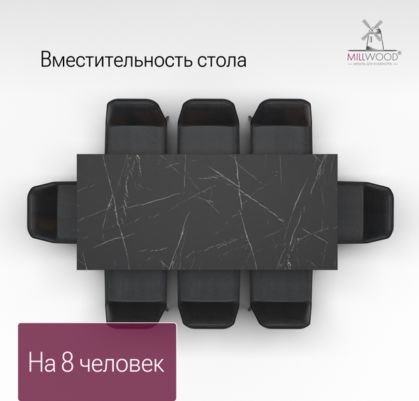 Обеденный стол Millwood Сеул 200х80