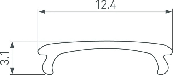 Рассеиватель для светодиодного профиля Arlight ALM-W13-2020 FROST / 026748(1)