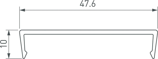 Рассеиватель для светодиодного профиля Arlight S2-LINIA69-F-2500 OPAL / 029672