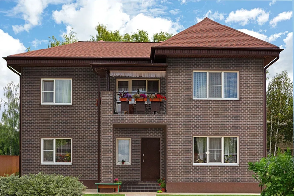 Фасадная плитка Технониколь Hauberk Кирпич Оптима Шотландский 4T4X21-9023RUS