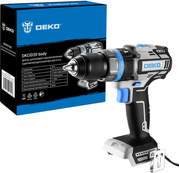 Аккумуляторная дрель-шуруповерт Deko DKCID20 / 063-4456 - фото