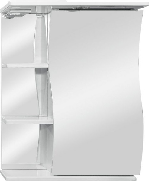 Шкаф с зеркалом для ванной Tivoli Стиль Волна 60 / 470567 - фото