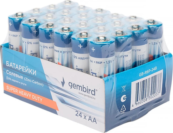 Комплект батареек Gembird GB-R6P-24B