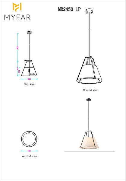 Потолочный светильник MyFar Finn MR2450-1P