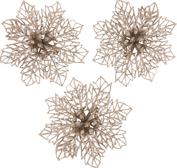 Набор елочных игрушек Волшебная страна Пуансеттия / 108570 - фото