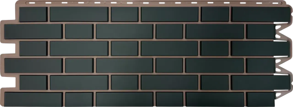 Фасадная панель Альта-профиль Кирпич Клинкерный Графит - фото