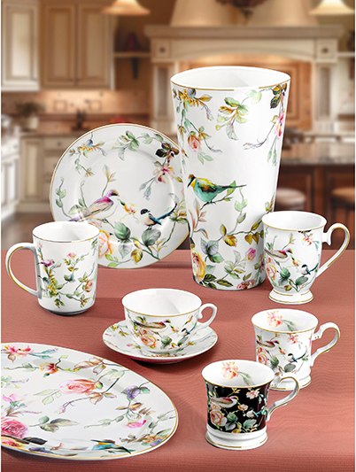 Кружка Elan Gallery Певчие птички на черном / 730831