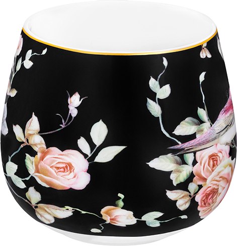 Кружка Elan Gallery Певчие птички на черном / 730832