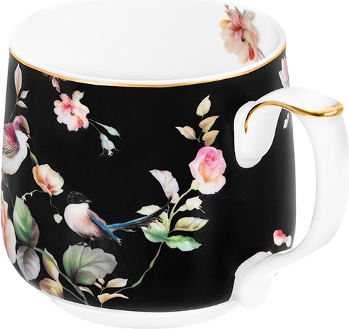 Кружка Elan Gallery Певчие птички на черном / 730858