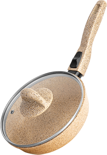 Сковорода Elan Gallery Гармония Вкуса Медовый гранит / 121167 - фото