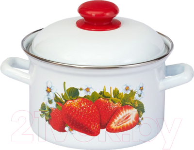 Кастрюля Лысьвенские эмали Сочная клубника С-1612 АП2/4 - фото