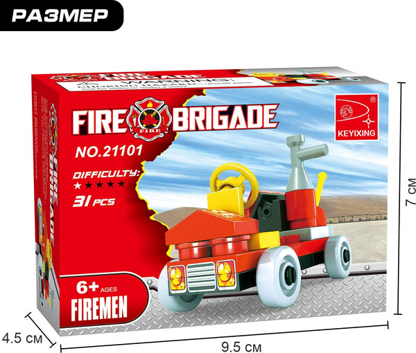 Конструктор Keyixing Пожарная бригада / 460595