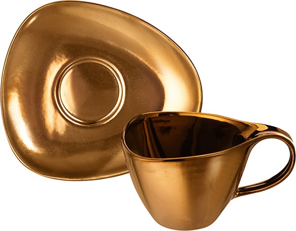 Чашка с блюдцем Elan Gallery Бронза / 540964