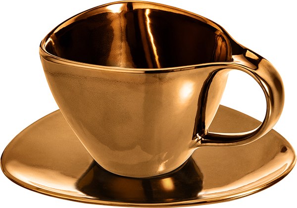 Чашка с блюдцем Elan Gallery Бронза / 540964