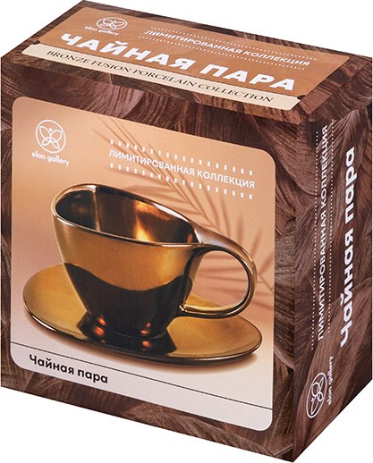 Чашка с блюдцем Elan Gallery Бронза / 540964