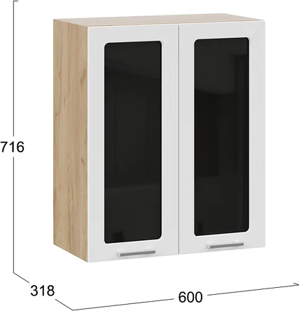 Шкаф навесной для кухни ТриЯ Габриэлла 1ВВ6С с двумя дверьми