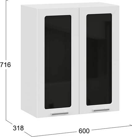 Шкаф навесной для кухни ТриЯ Габриэлла 1ВВ6С с двумя дверьми