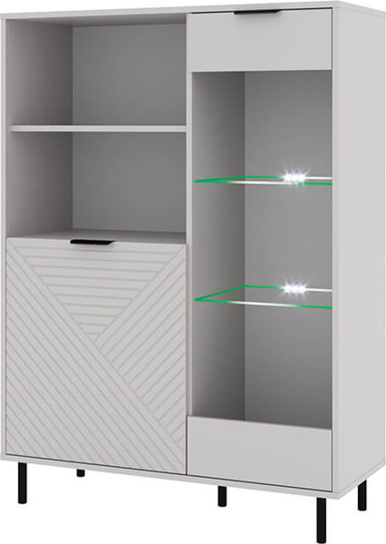 Шкаф с витриной Anrex Runa 1V1D2N - фото