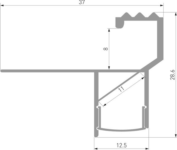 Профиль для светодиодной ленты Elektrostandard LL-2-ALP025