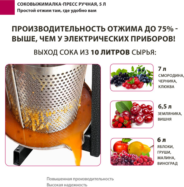 Соковыжималка ручная Мастерица СВР-01