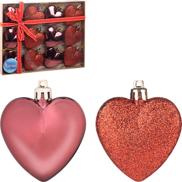 Набор елочных игрушек Волшебная страна Сердце бордовое / 110449