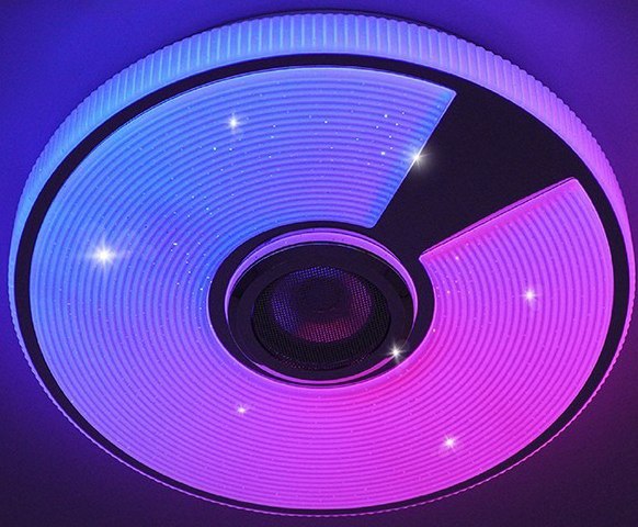 Потолочный светильник Estares Song RGB 40W R-APP-330x65-WHITE/CHROME/SHINY-220-IP20 - фото