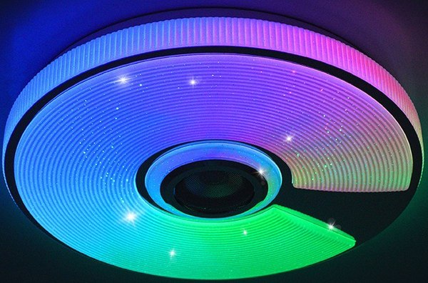 Потолочный светильник Estares Song RGB 60W R-APP-380x70-WHITE/CHROME/SHINY-220-IP20 - фото