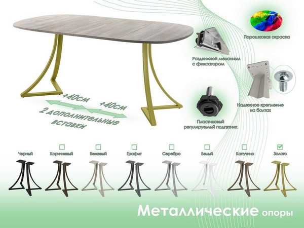 Обеденный стол AMC Elite Е24(900) D7