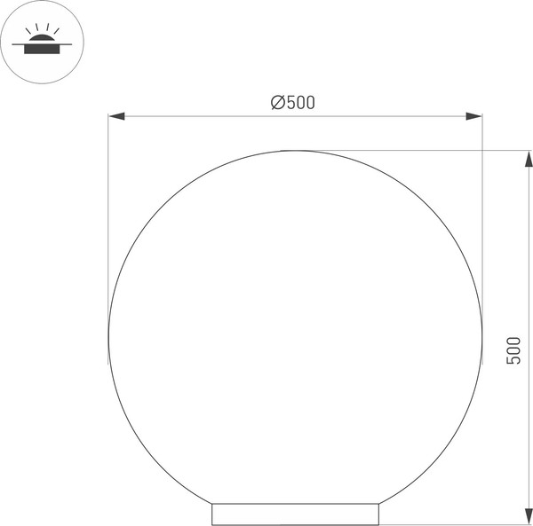 Светильник уличный Arlight KT-GLOBE-R500-15W Warm3000 DG / 051030