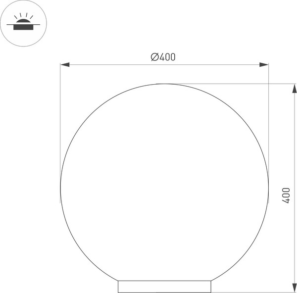 Светильник уличный Arlight KT-GLOBE-R400-12W Warm3000 DG / 051028