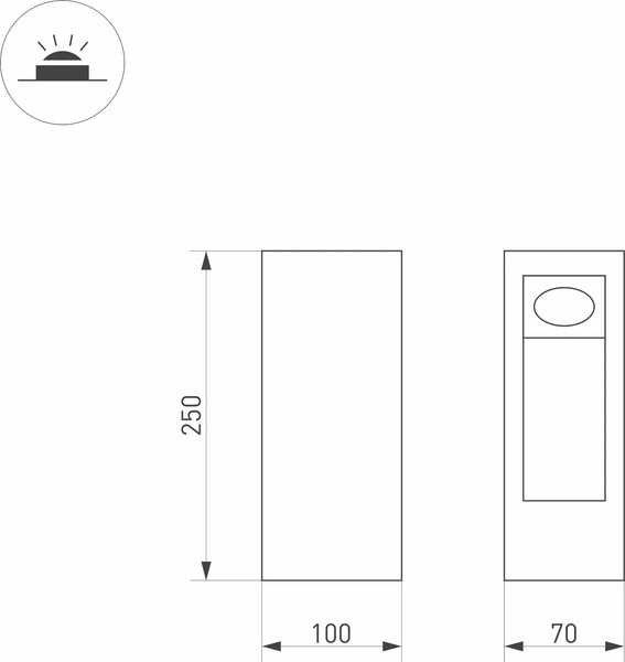 Светильник уличный Arlight LGD-MARK-BOLL-H250-7W Warm3000 GR / 029975