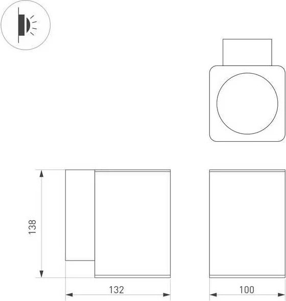 Бра уличное Arlight LGD-EVO-WALL-S100x100-12W Day4000 GR / 046187