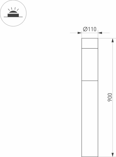 Светильник уличный Arlight LGD-STEM-BOLL-H900-10W Warm3000 BK / 046613